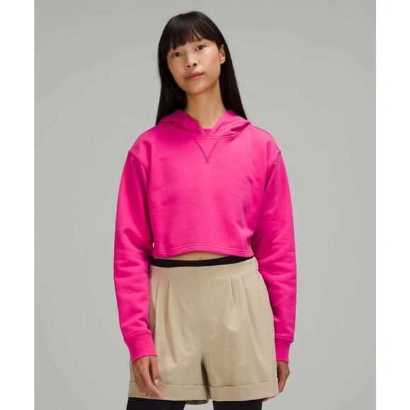 lululemon athletica Tops - LULULEMON All Yours Cropped Hoodie Sonic Pink Size S